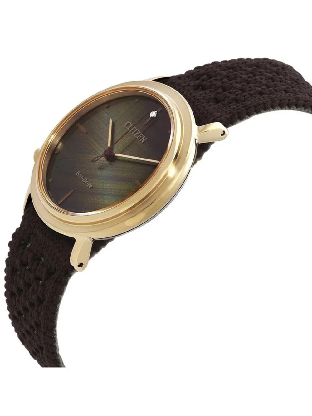 NWT Citizen L Ambiluna Eco-Drive Brown Dial Ladies Watch